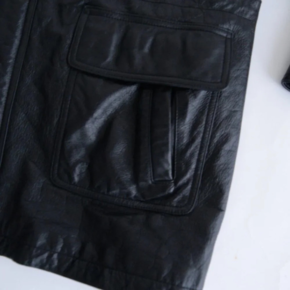 Christopher Rand Black Leather Zip-Up – Size Medium - Picture 6 of 14